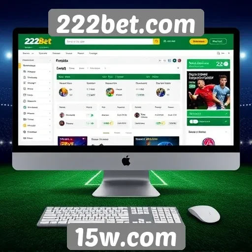 Avaliação da interface do usuário em 222bet.com